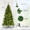 Green PVC Half Christmas Tree with 427 Tips, 250 LED Lights and Stand